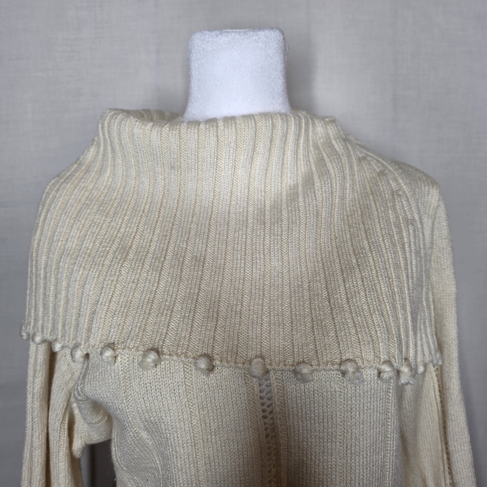Escada Womens Ivory Wool Cashmere Blend Sweater Size 44 Large - Picture 3 of 10